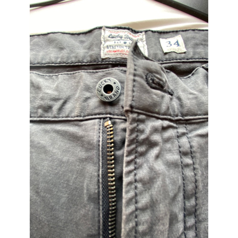Lucky Brand Mens Stretch to Move Shorts Charcoal Gray Size 34 Flat Front - Picture 3 of 6